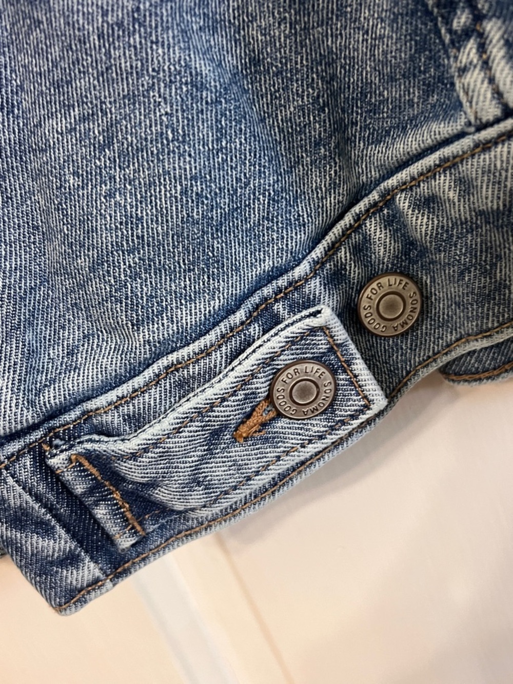 Sonoma Faded Blue Acid Wash Denim Jacket - Picture 7 of 10